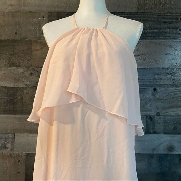 Nouvelle amsale cait halter chiffon flowy dress - Picture 3 of 7